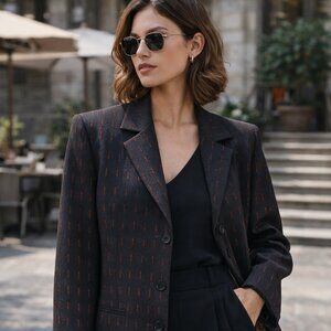 Vintage  NYC Boutique Wool Blazer | 80s 90s Power Jacket | Made in USA